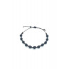 Hand-woven bracelet with BLACK MATTE ONIX semiprecious stones