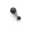 Lola Bijoux Black Resin Ant Brooch
