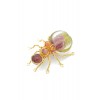 Lola Bijoux Multicolor Handball Glass Ant Brooch